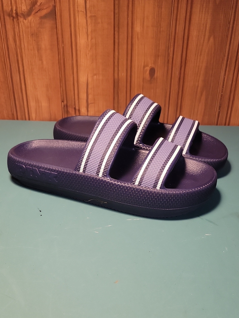Pink BlueSlide Sandals with Dual Straps